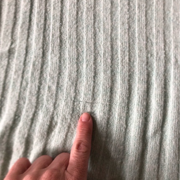 Mint Green Ribbed Mockneck Sweater - Picture 6 of 12